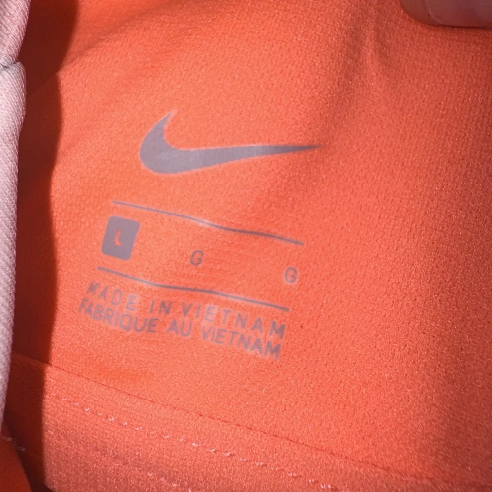 Nike Tie Dye Swim Tankini Large Orange Pink Built-in Shelf Bra
